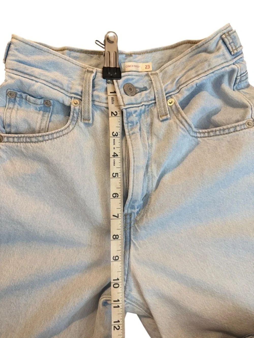Levi’s Cinch Baggy Jeans W23 L31 Light Wash High Rise Wide Leg